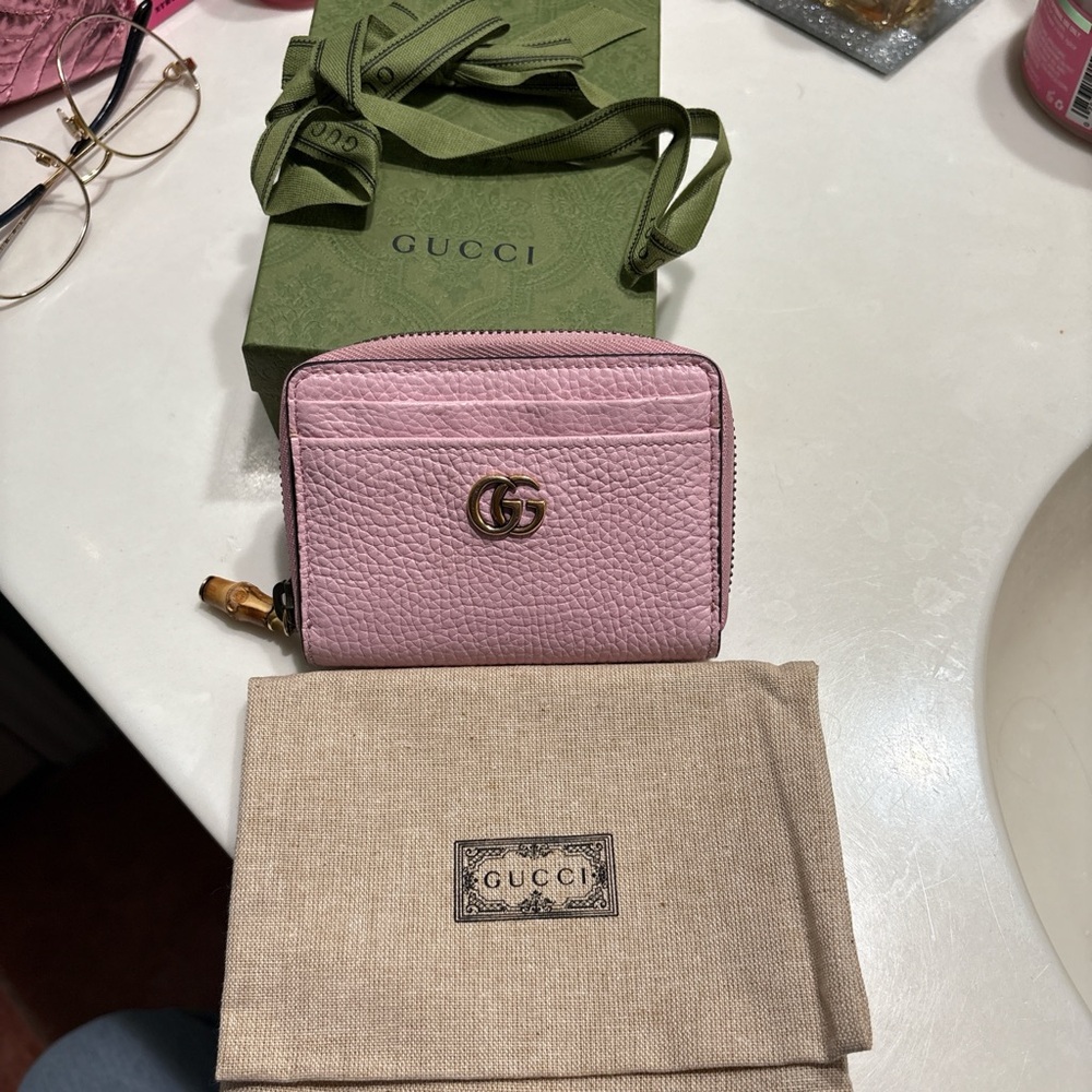 Gucci Pink Leather Wallet